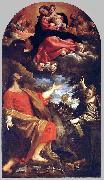 CARRACCI, Annibale The Virgin Appears to Sts Luke and Catherine France oil painting artist